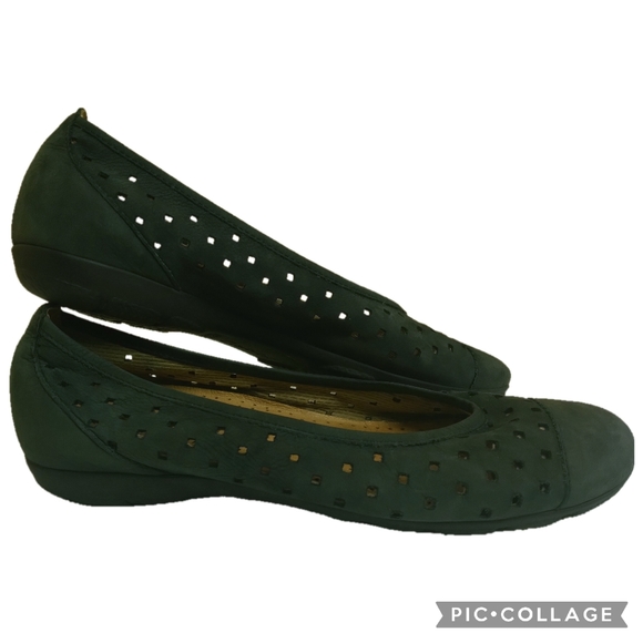 Gabor Hovercraft Moss Green Suede Leather Slip-On Shoes Sz 7.5 (5 EU) - Picture 3 of 12